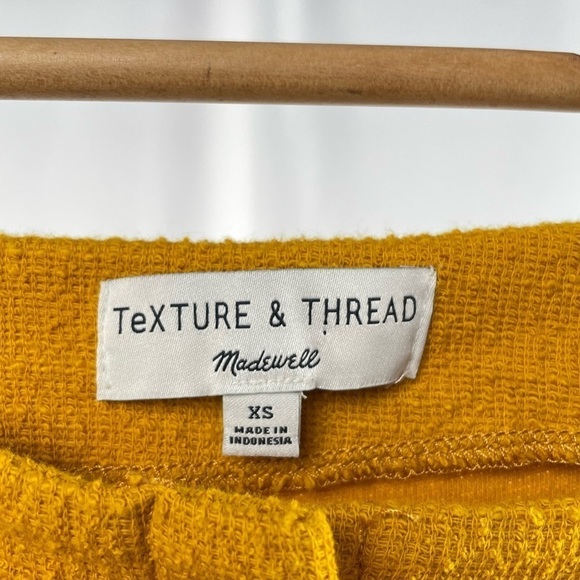 Madewell Texture & Thread Cap-Sleeve Dress in Yellow Size Extra Small - Picture 5 of 9